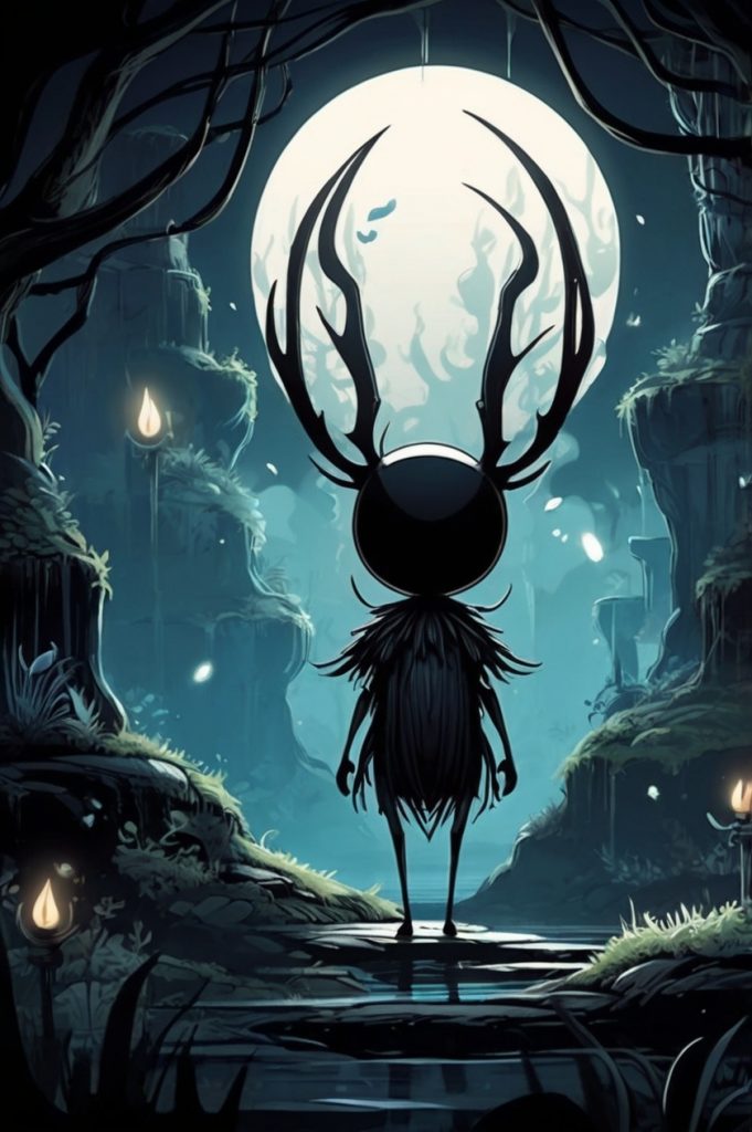 Hollow Knight fantasía para jóvenes